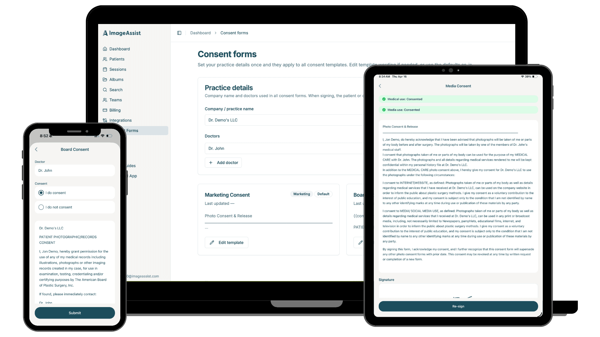 Patient Photo Consent Forms